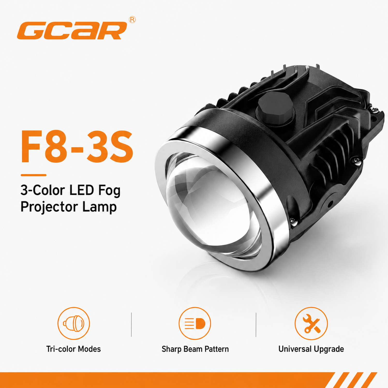 GCAR F8-3S 3-Color LED Fog Projector Lamp