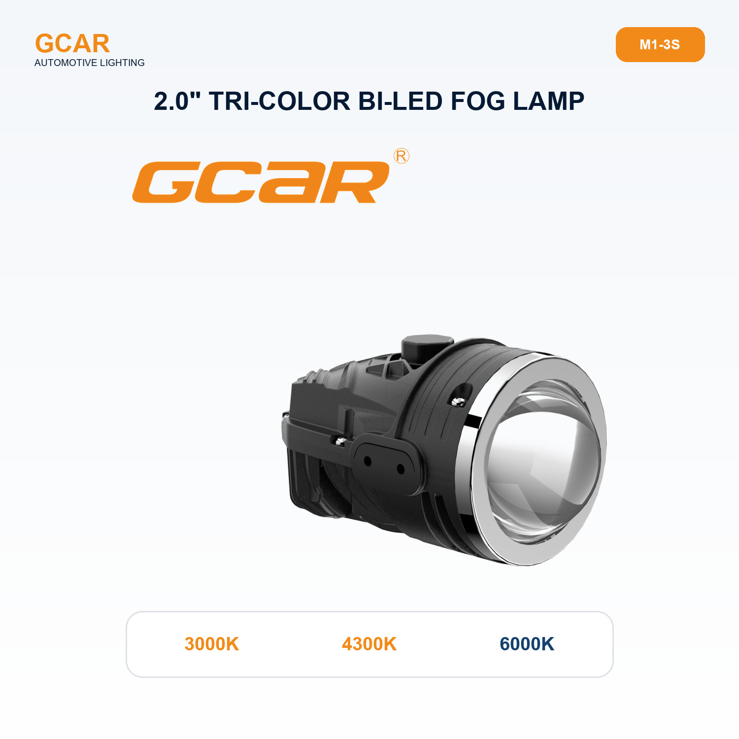 GCAR M1-3S Compact tri-color Bi-LED fog projector